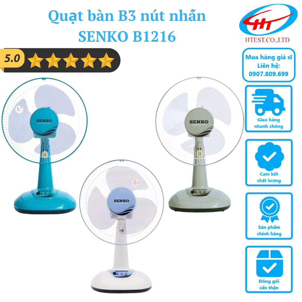 Quạt bàn B3 nút nhấn SENKO B1216 – Hoàng Thịnh